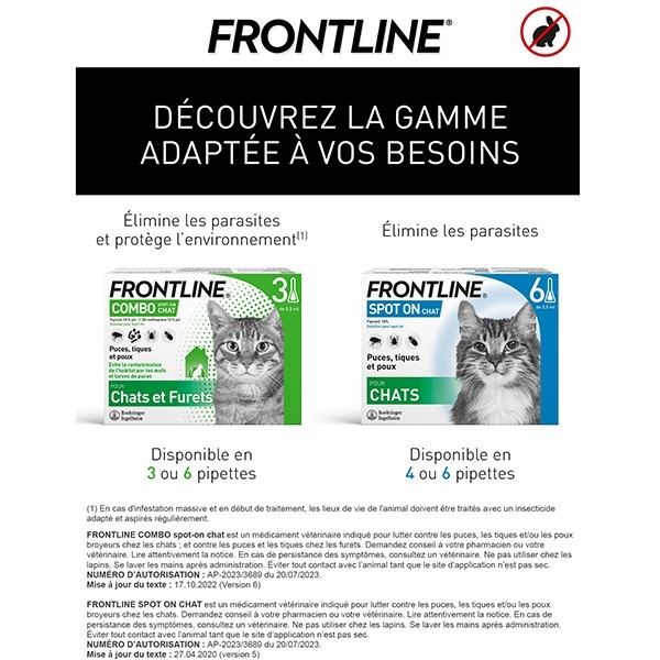 Frontline Combo chat pipettes