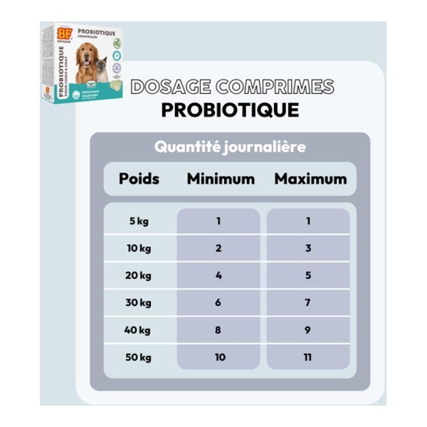BF Petfood Probiotique chien chat comprimés