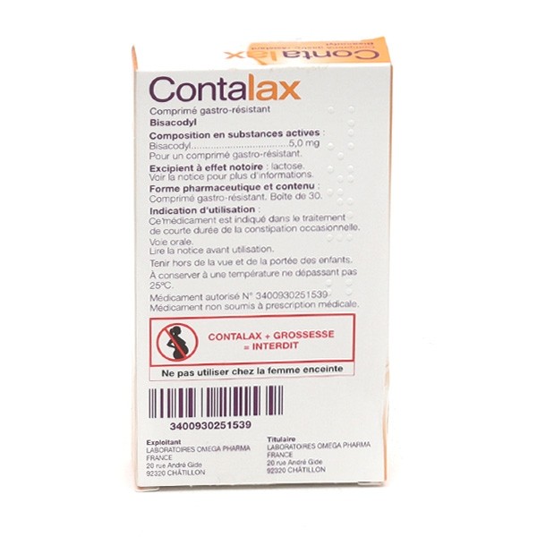 Contalax comprimé laxatif stimulant