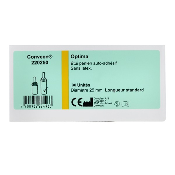 Coloplast conveen Optima étuis péniens auto adhésifs