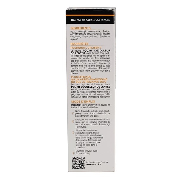 Pouxit baume décolleur de lentes + peigne