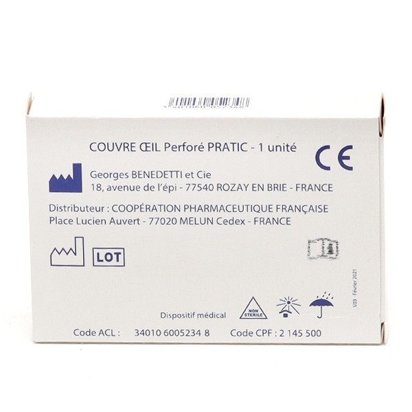 Couvre-oeil perforé