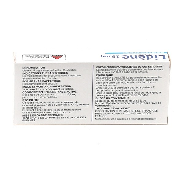 Lidène 15 mg comprimés