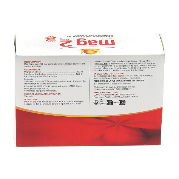 Mag 2 ampoule de magnésium