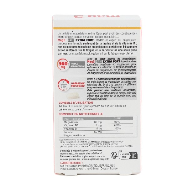 Mag 2 24h Extra Fort comprimés