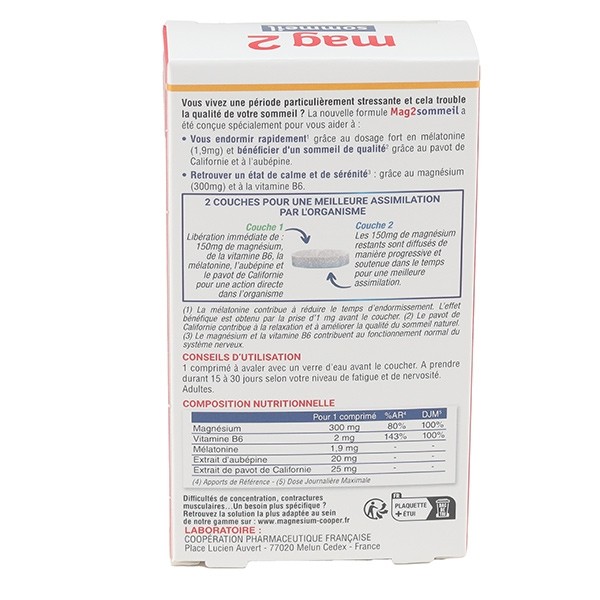Mag 2 Sommeil comprimés