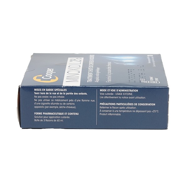 Minoxidil 2 % solution alopécie Cooper