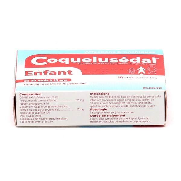 Coquelusedal enfant suppositoire pour la toux