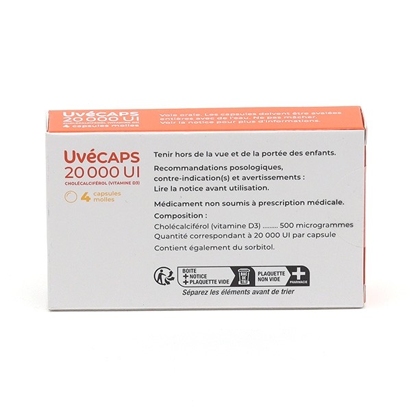 UvéCAPS 20 000 UI capsules molles