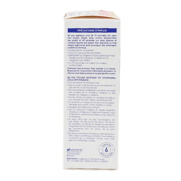 Cryopharma cryothérapie verrues des mains et des pieds