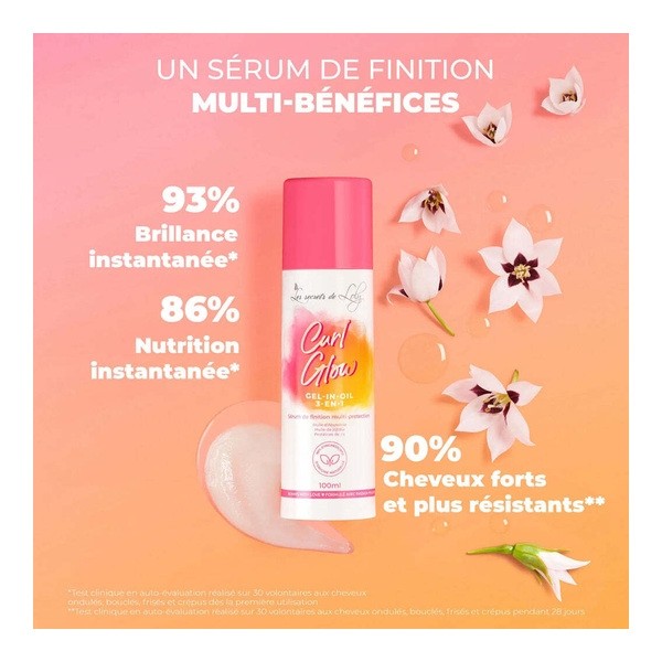 Les secrets de Loly Curl Glow Sérum de finition multi-protection