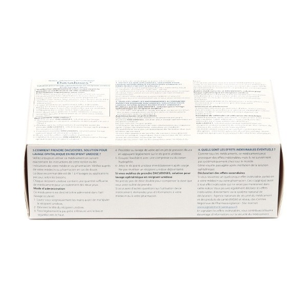 Dacudose solution pour lavage ophtalmique