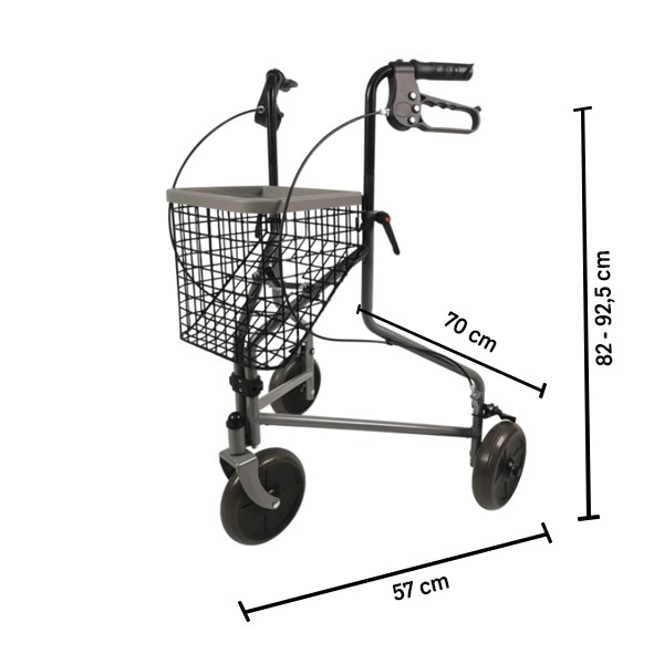 Déambulateur 3 roues pliable aluminium