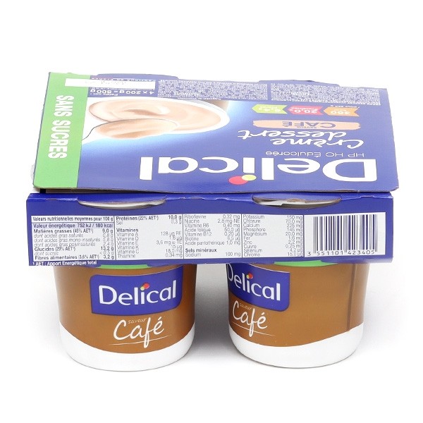 Delical crème dessert HP/HC sans sucres Café