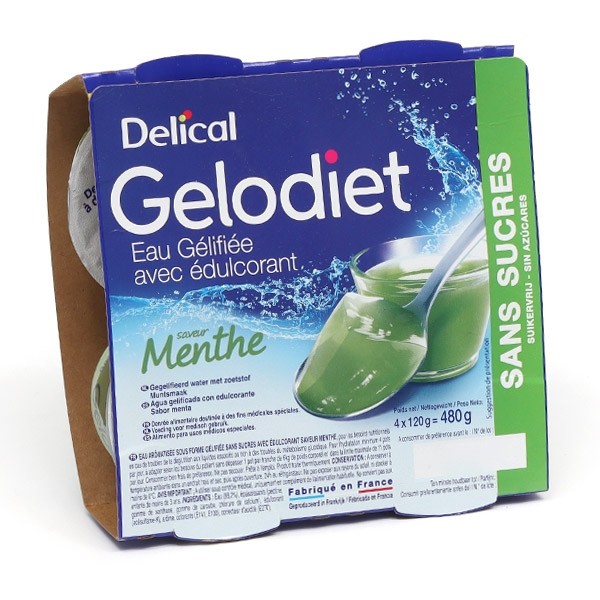 Gelodiet eau gélifiée sans sucres Menthe