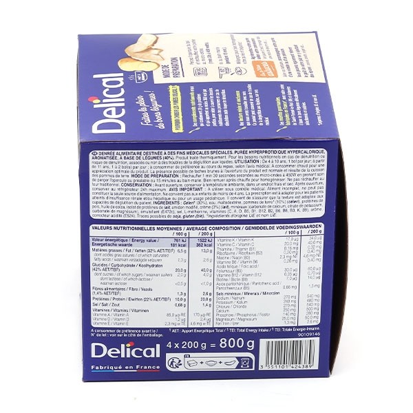 Delical Purée HP/HC Céleri Pommes de terre et pointe de crème