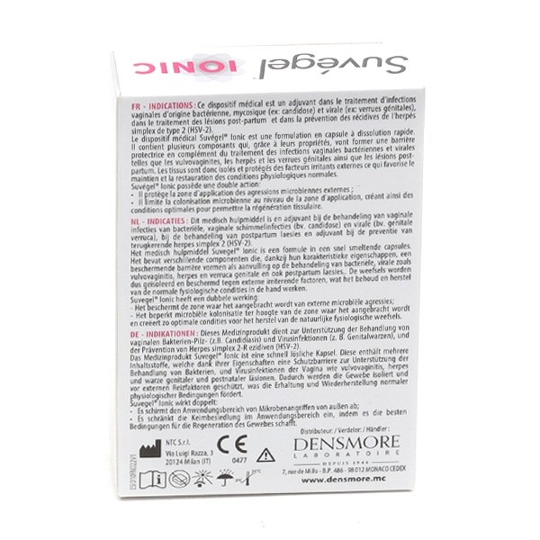 Suvégel Ionic capsules vaginales
