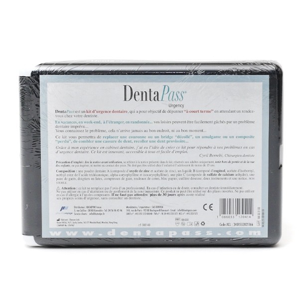 Dentapass Urgency kit d'urgence dentaire