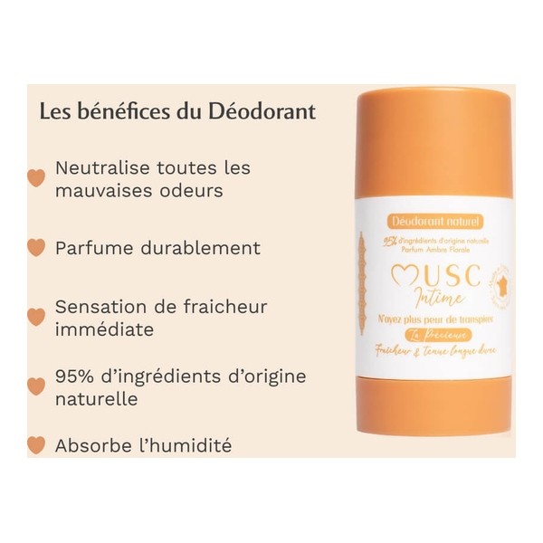 Musc Intime Déodorant Naturel Ambre florale