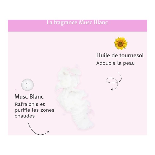 Musc Intime Déodorant solide Musc Blanc