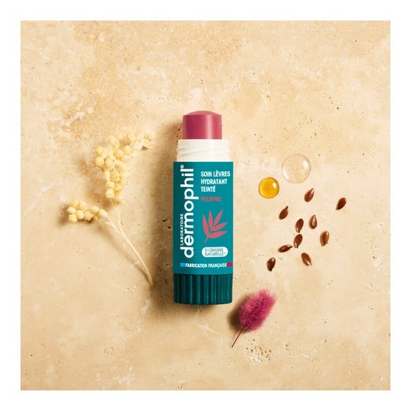 Dermophil Indien stick lèvre hydratant teinté pourpre