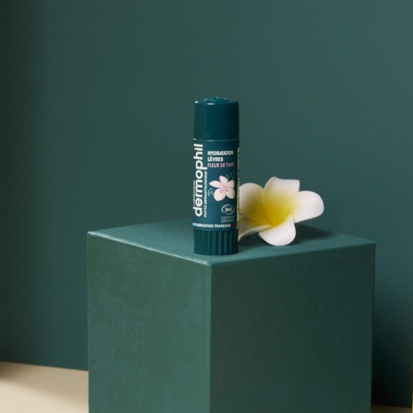 Dermophil Indien Stick lèvres Hydratation Fleur de tiaré
