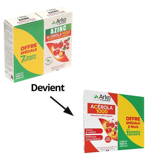 Arkopharma Acérola 1000 végétal Comprimés à croquer