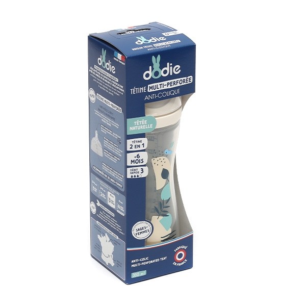 Dodie Biberon anti colique tétine multi perforée 330 ml