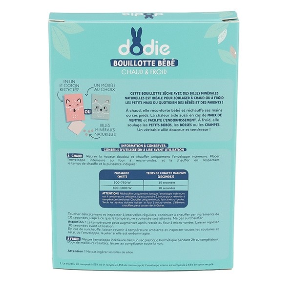 Dodie bouillotte bébé chaud et froid