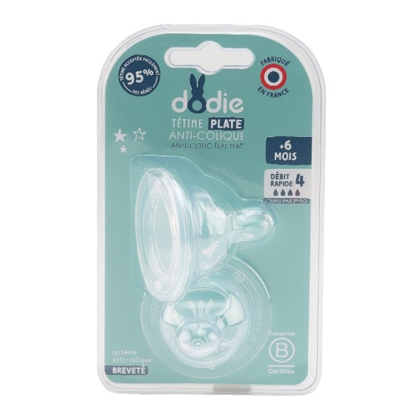 Dodie Tétine plate anti colique col large