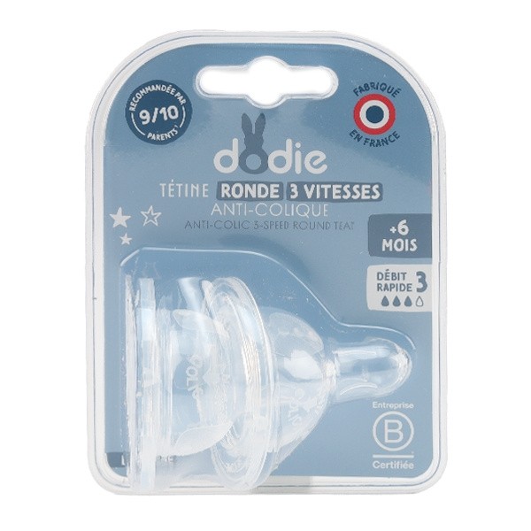 Dodie Tétine ronde anti colique 3 vitesses