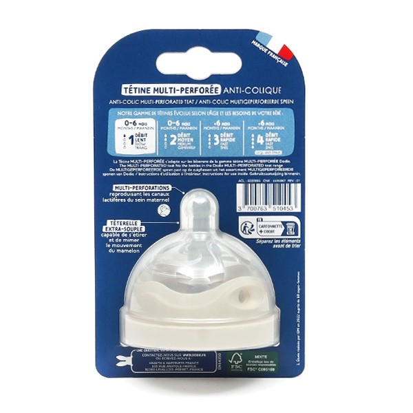 Dodie Tétine multi perforée anti colique