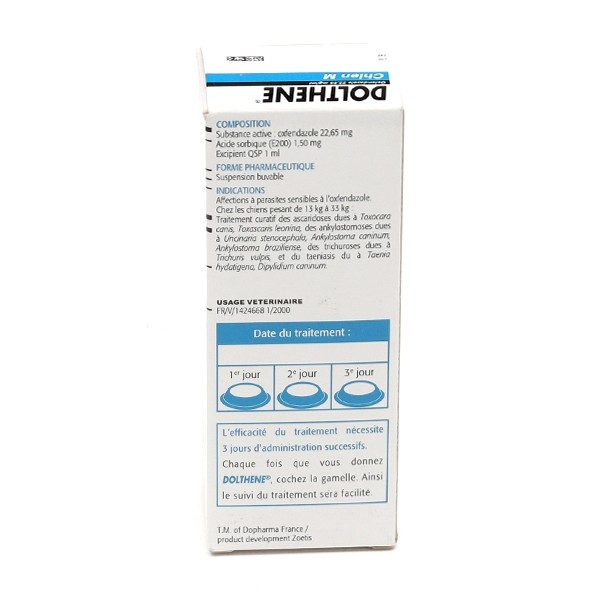 Dolthene Chien suspension buvable vermifuge