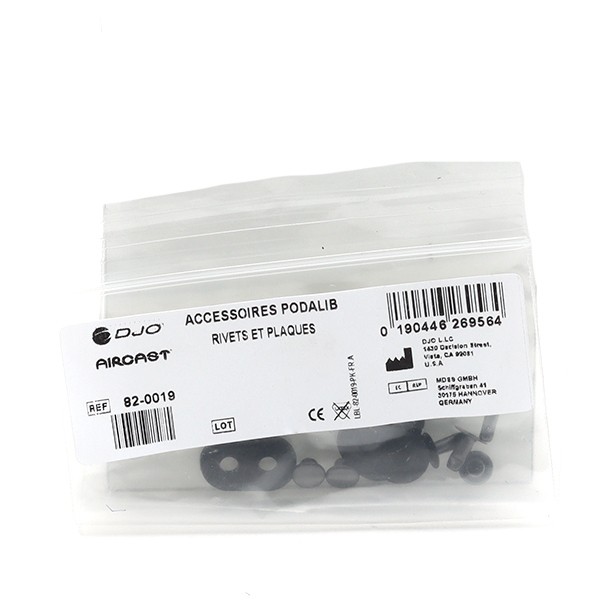 Aircast Podalib plaques et rivets