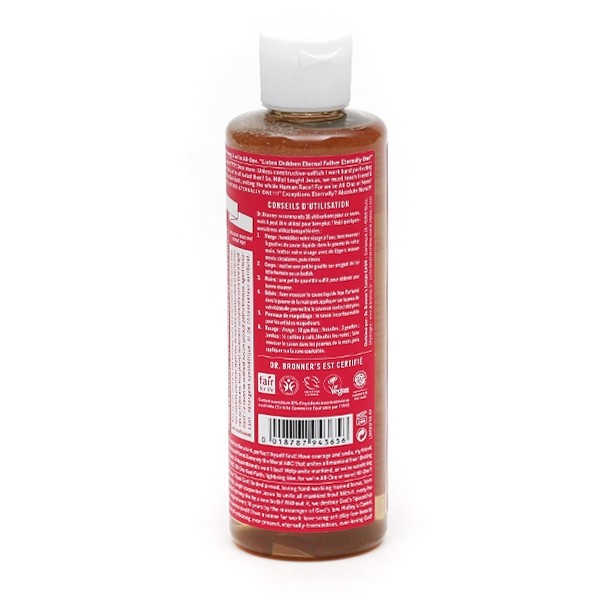 Dr Bronner's savon liquide parfum Rose