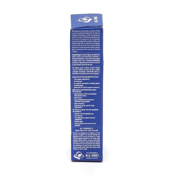 Dr Bronner's dentifrice menthe poivrée