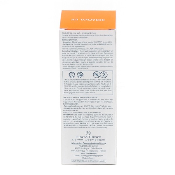 Ducray Keracnyl UV fluide anti-imperfections SPF 50+