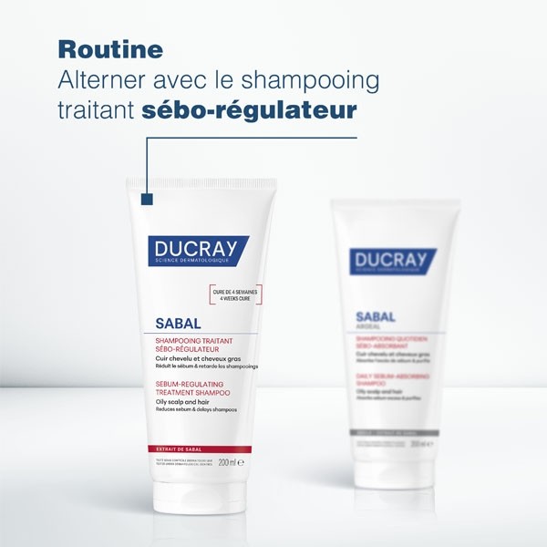 Ducray Sabal Argeal shampooing quotidien sébo absorbant