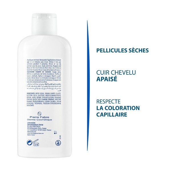 Ducray Kelual Squanorm Shampooing Pellicules sèches
