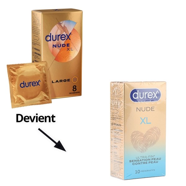 Durex Nude Extra Large préservatifs