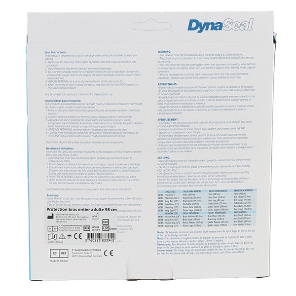 Protection plâtre bras et mains Adulte DynaSeal
