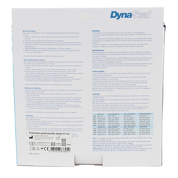 Protection plâtre jambe et pied Adulte DynaSeal