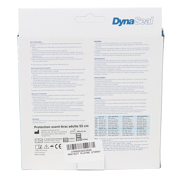 Protection plâtre bras et mains Adulte DynaSeal