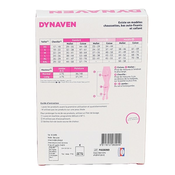 Sigvaris Dynaven Semi-opaque Bas de contention Femme Classe 2