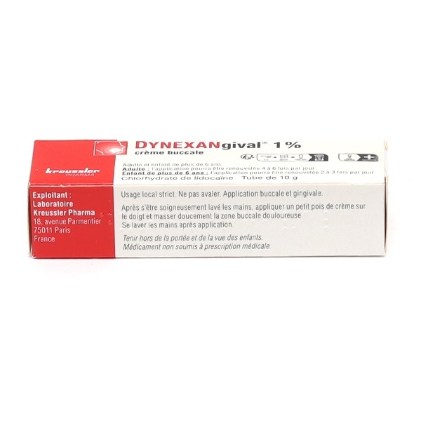 Dynexan crème buccale anesthésiante
