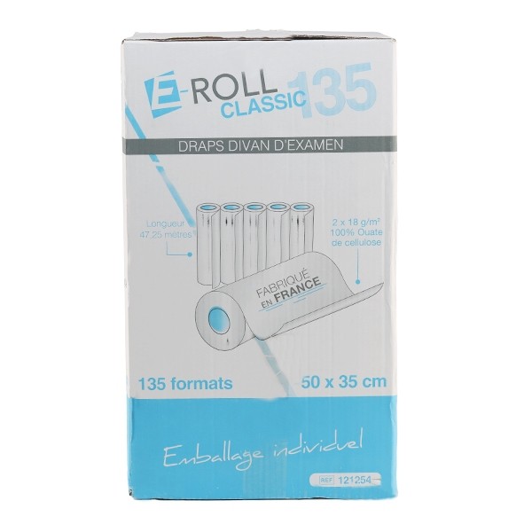 Rouleaux draps d'examen lisses 50 cm x 35 cm