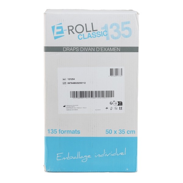 Rouleaux draps d'examen lisses 50 cm x 35 cm