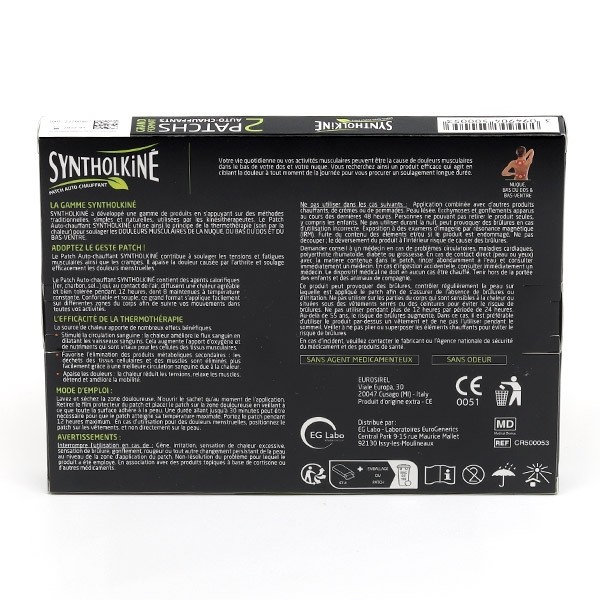 Syntholkiné patch chauffant grand format