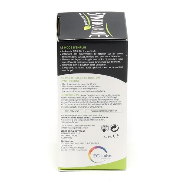 Syntholkiné roll-on de massage musculaire