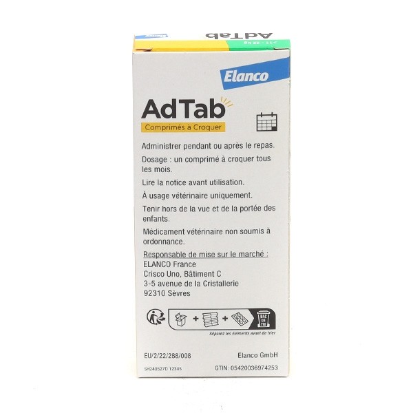 AdTab Chien comprimé anti puces